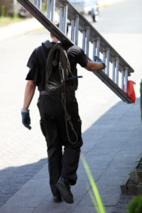 Chimney Sweep with Ladder - Clean Sweeps of Michigan