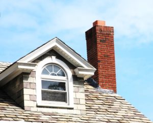 pretty home with red chimney